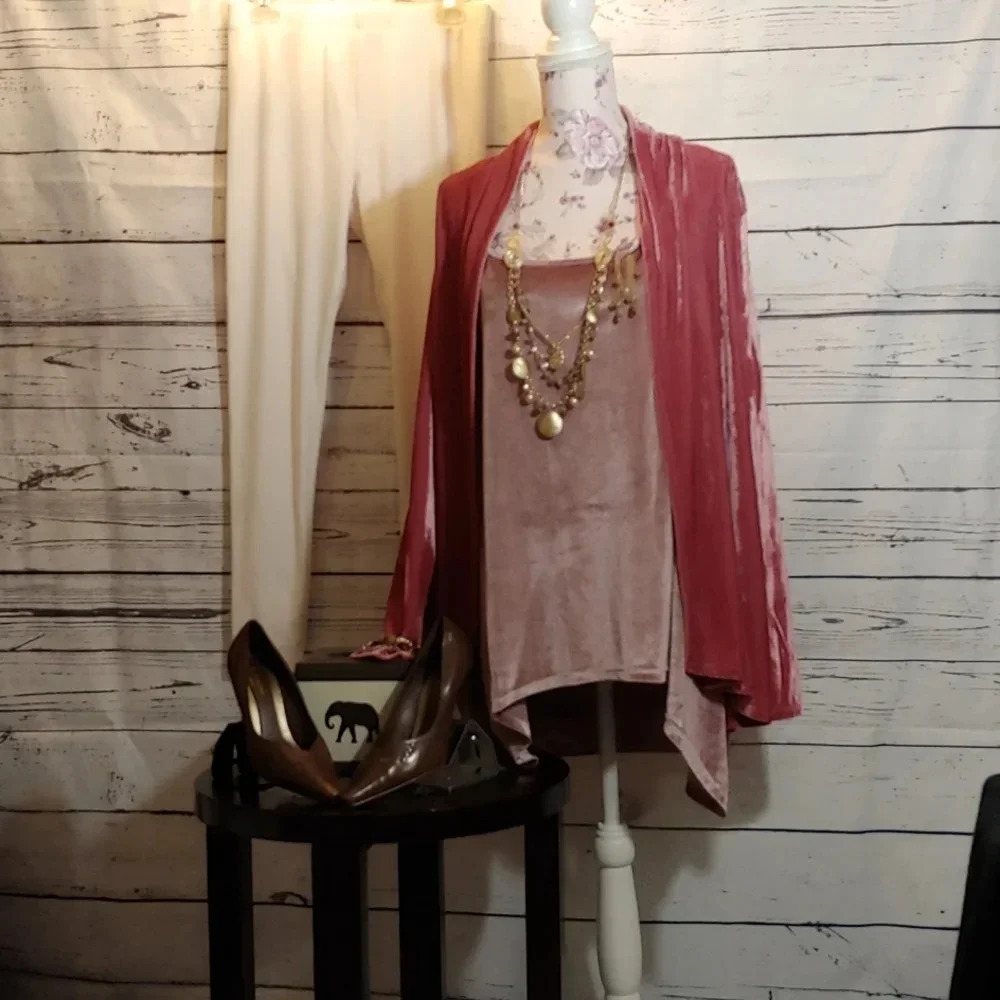 Velvet Jacket, Velvet Camisole, and Vevelt leggings
